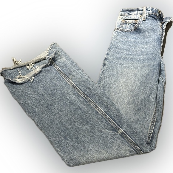🌟Like New🌟 Zara: Wide Leg Distressed Women's Jeans- Size 0 - Picture 10 of 13